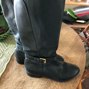 Ralph Lauren black leather boots